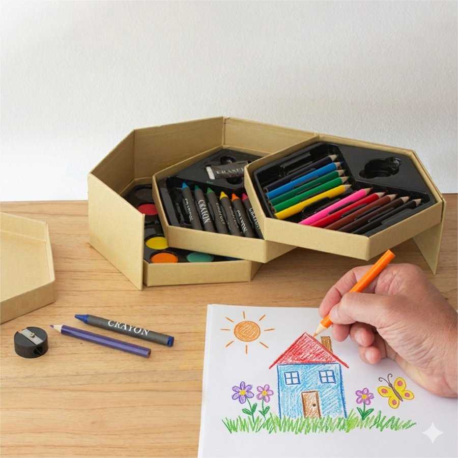 Bolígrafo Lápices Colores y Pinturas Hexagonal set B20 — foto 4