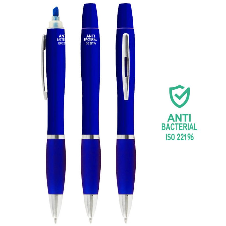 Bolígrafo Lápiz Plástico Anti-bacterial + Destacador CO30 — foto 2