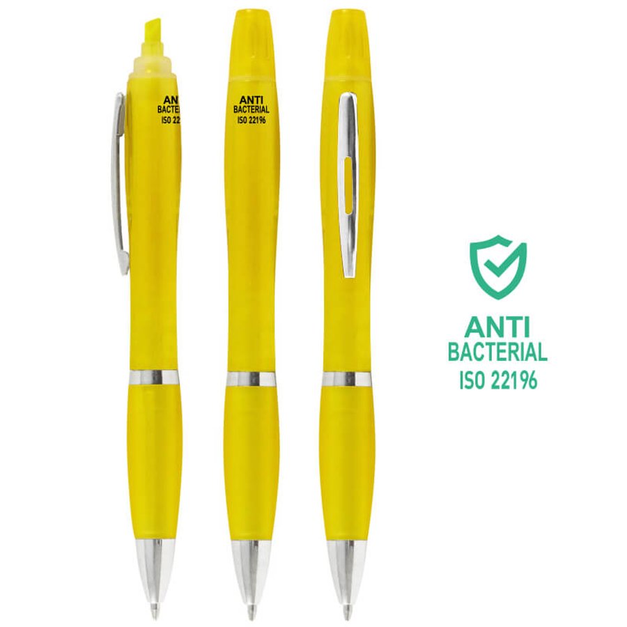 Bolígrafo Lápiz Plástico Anti-bacterial + Destacador CO30 — foto 4