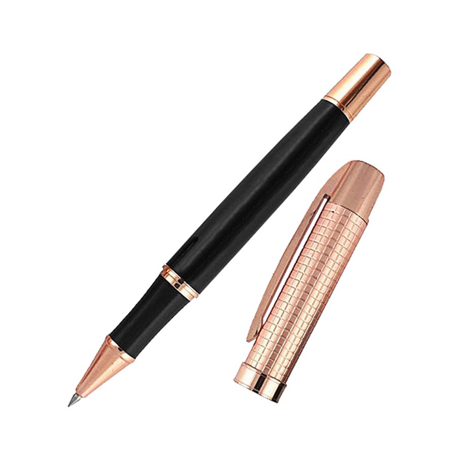 Bolígrafo Roller Metálico con Estuche L76+B ENCOBRIZADO/NEGRO — foto 2