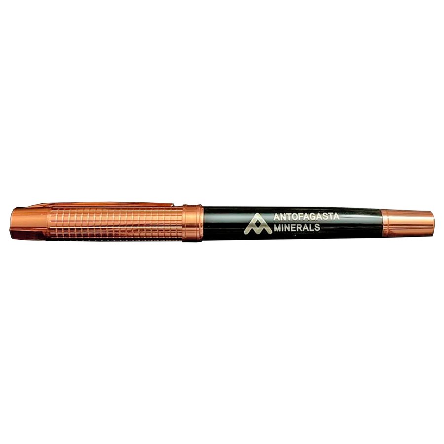 Bolígrafo Roller Metálico L76 ENCOBRIZADO/NEGRO — foto 2