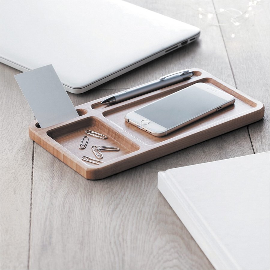 Cargador Bamboo Inalámbrico Escritorio T70 — foto 3