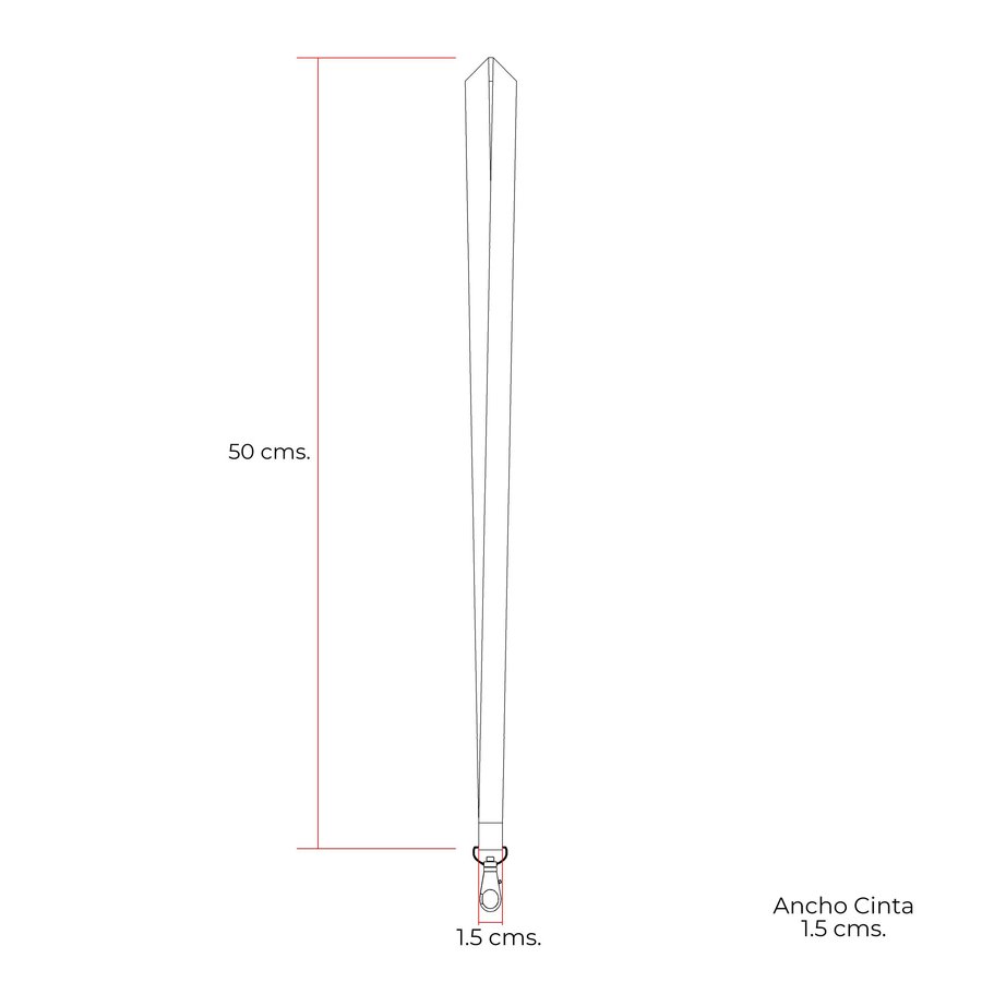 Cinta Lanyard Simple Texturada LAN03 — foto 2