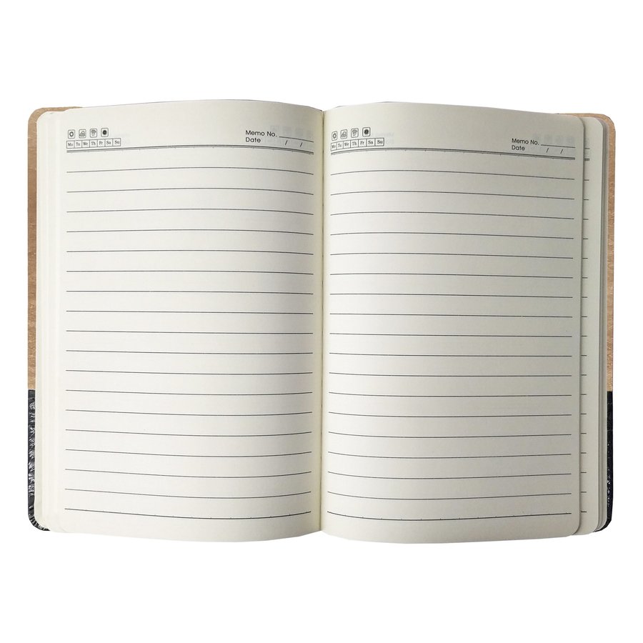 Cuaderno - Libreta Tapa Simil Cuero PU Bicolor N54 ENCOBRIZADO — foto 2