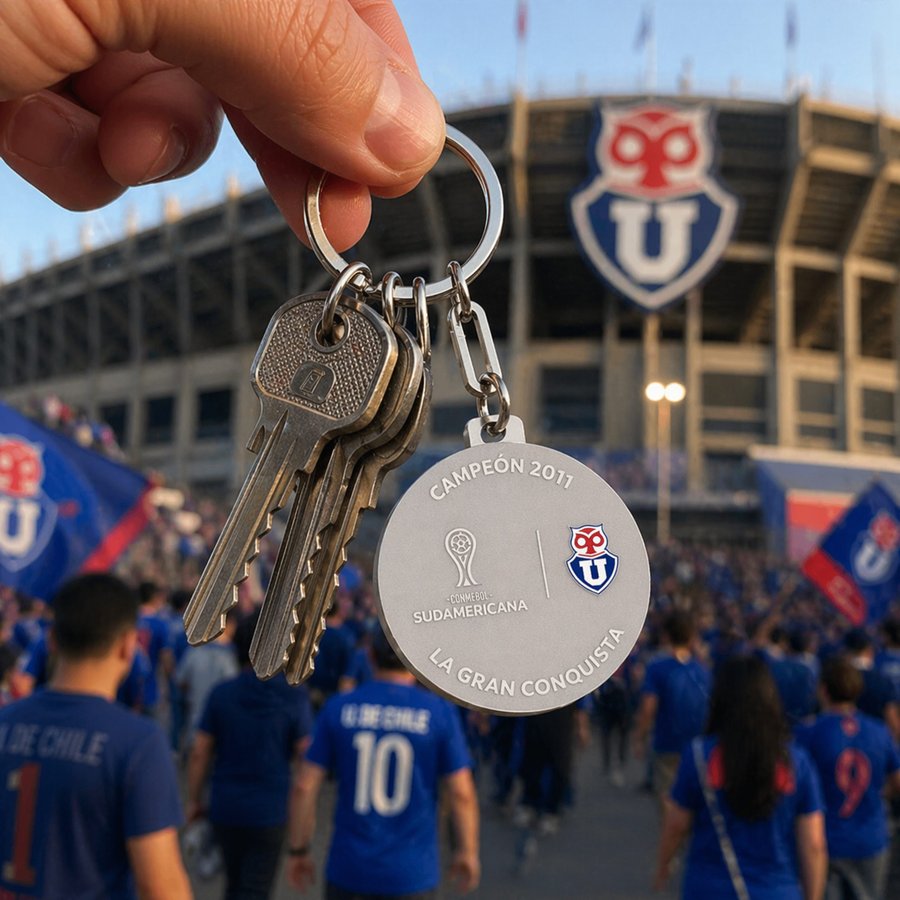 Llavero Metálico Universidad de Chile Sudamericana — foto 3