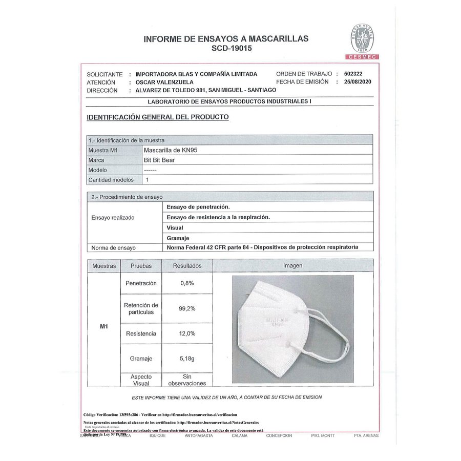 Mascarilla KN95 FFP2 — foto 2