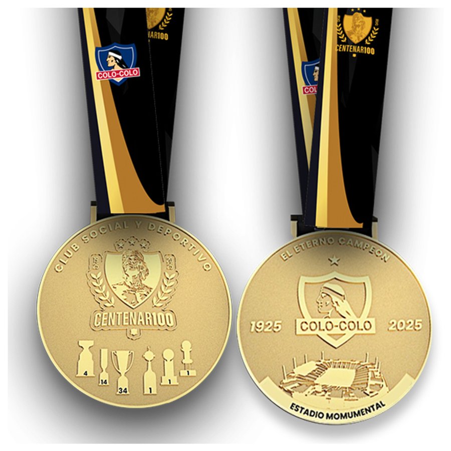 Medallón Conmemorativo Centenario Colo Colo — foto 2