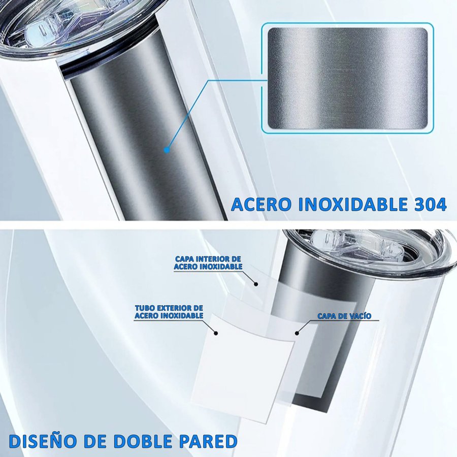 Mug Acero Inoxidable Térmico Sublimable Skinny M157 — foto 6