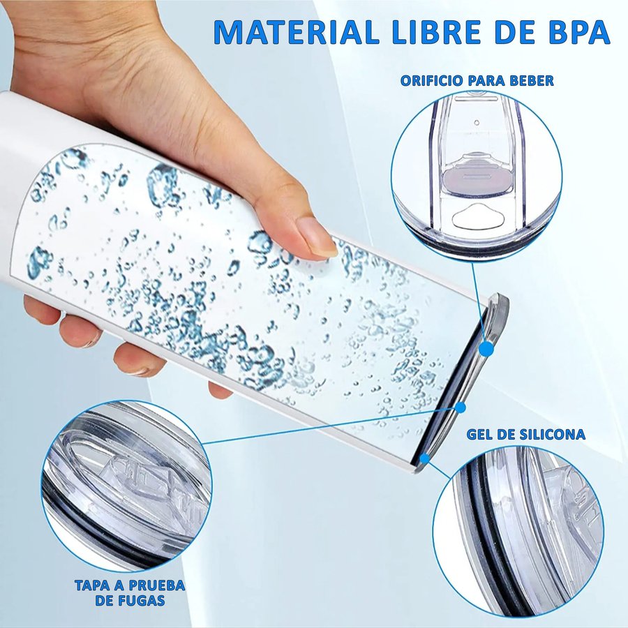 Mug Acero Inoxidable Térmico Sublimable Skinny M158 — foto 7