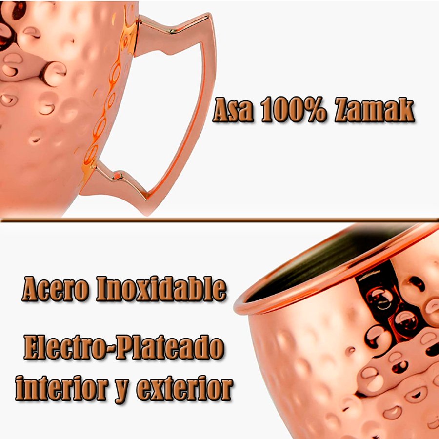 Mug Tazón Acero Inoxidable Martillado M75 ENCOBRIZADO — foto 2
