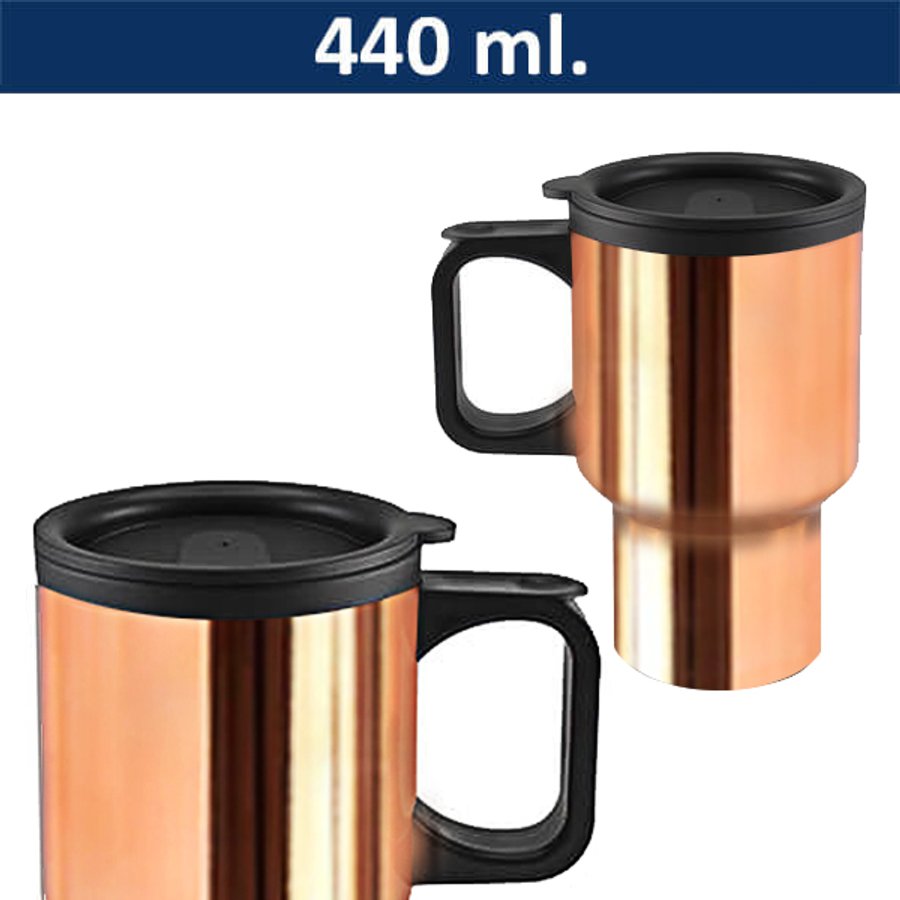 Mug Tazón Acero Inoxidable / Plástico PVC M58 ENCOBRIZADO — foto 2