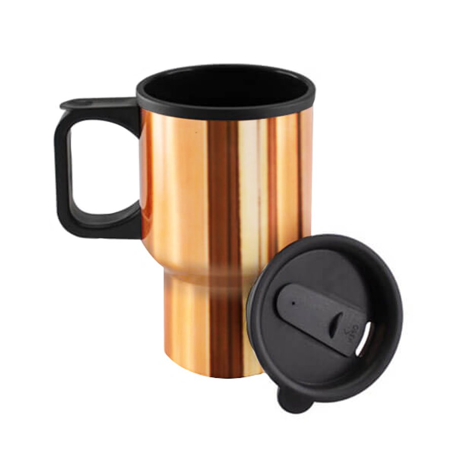 Mug Tazón Acero Inoxidable / Plástico PVC M58 ENCOBRIZADO — foto 3