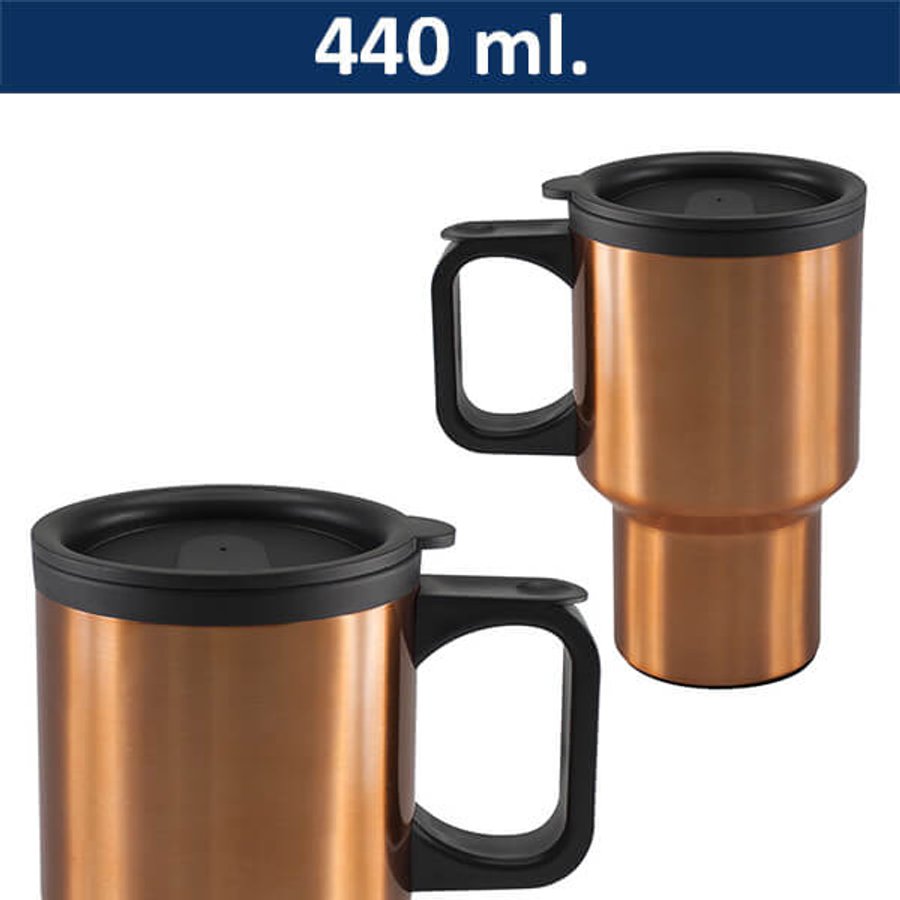 Mug Tazón Acero Inoxidable / Plástico PVC M60 pintado ENCOBRIZADO — foto 2
