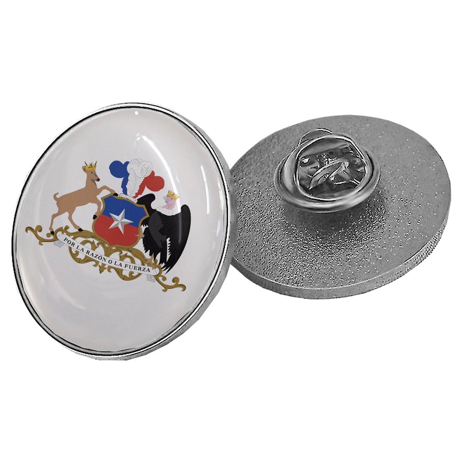 Piocha con Domo Broche Redondo 30mm PLATEADO (pins) — foto 2