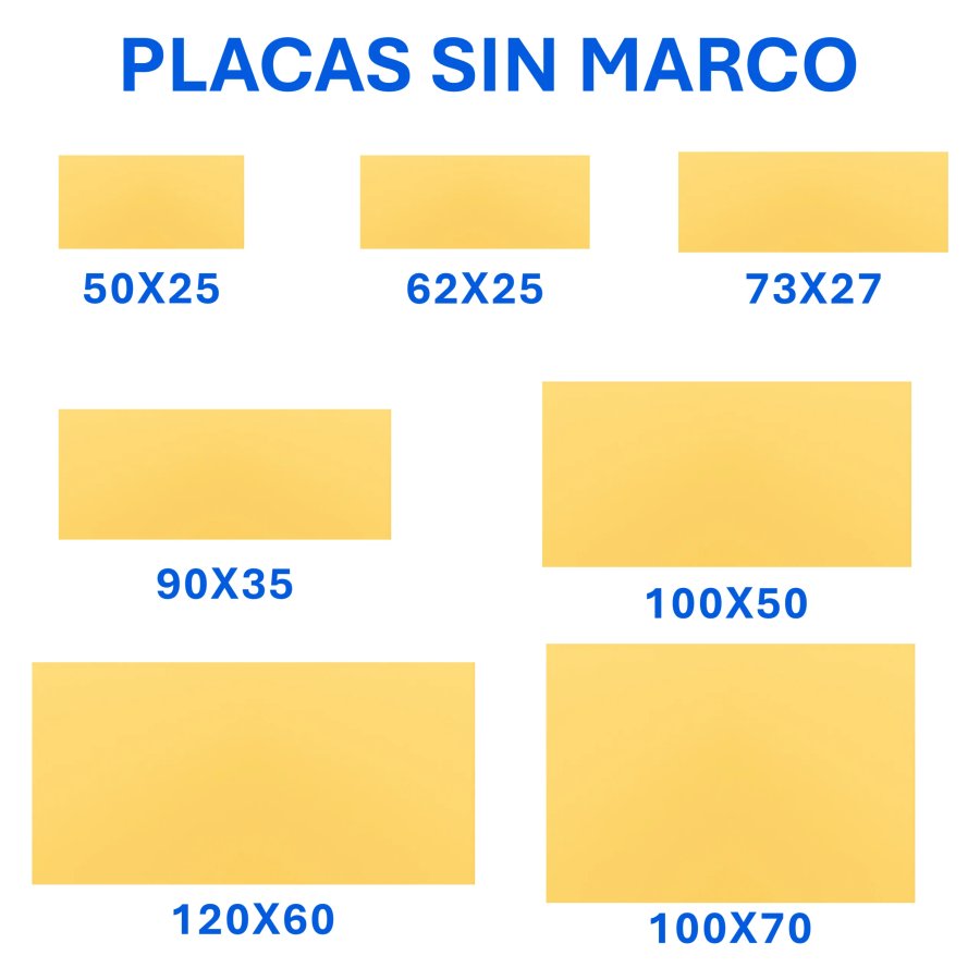 Placa Aluminio DORADO — foto 2