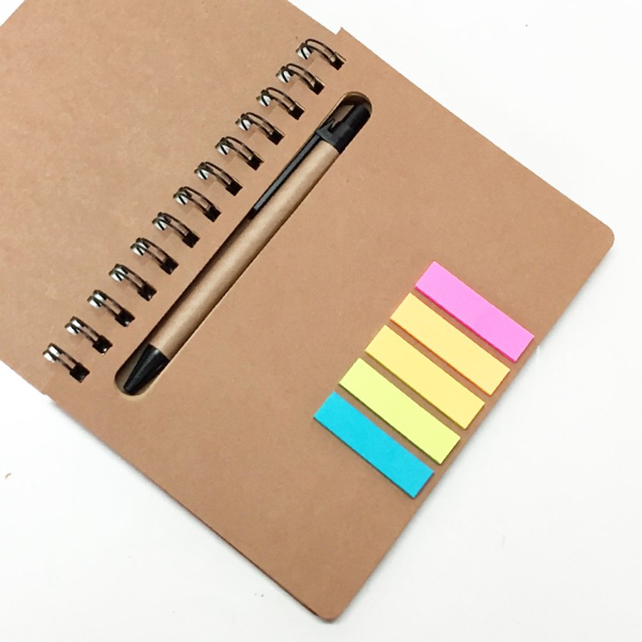 Set Cuaderno - Libreta - Memo set Tapa Cartón + Bolígrafo N20 — foto 3