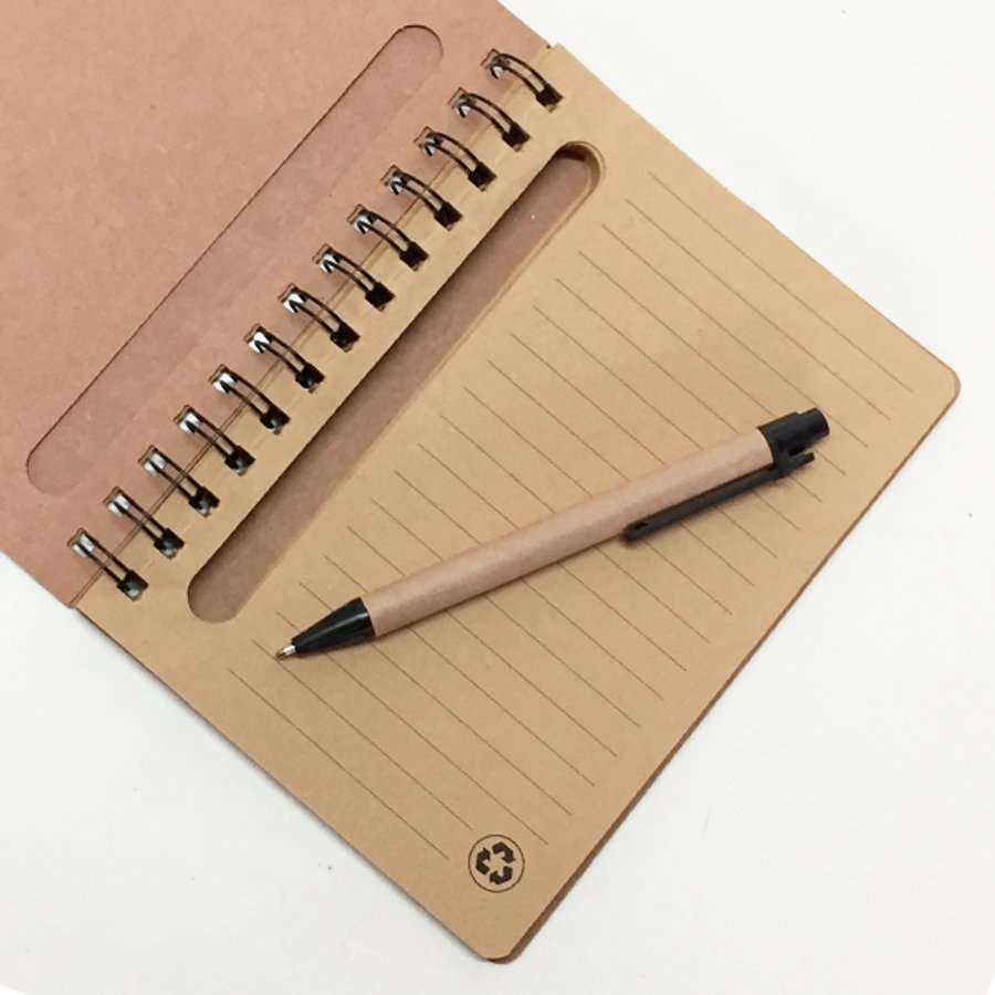 Set Cuaderno - Libreta - Memo set Tapa Cartón + Bolígrafo N20 — foto 4