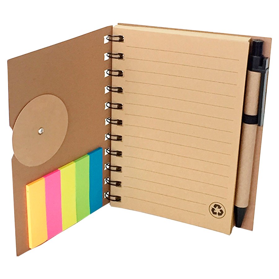 Set Cuaderno - Libreta - Memo set Tapa Cartón + Bolígrafo N21 — foto 2
