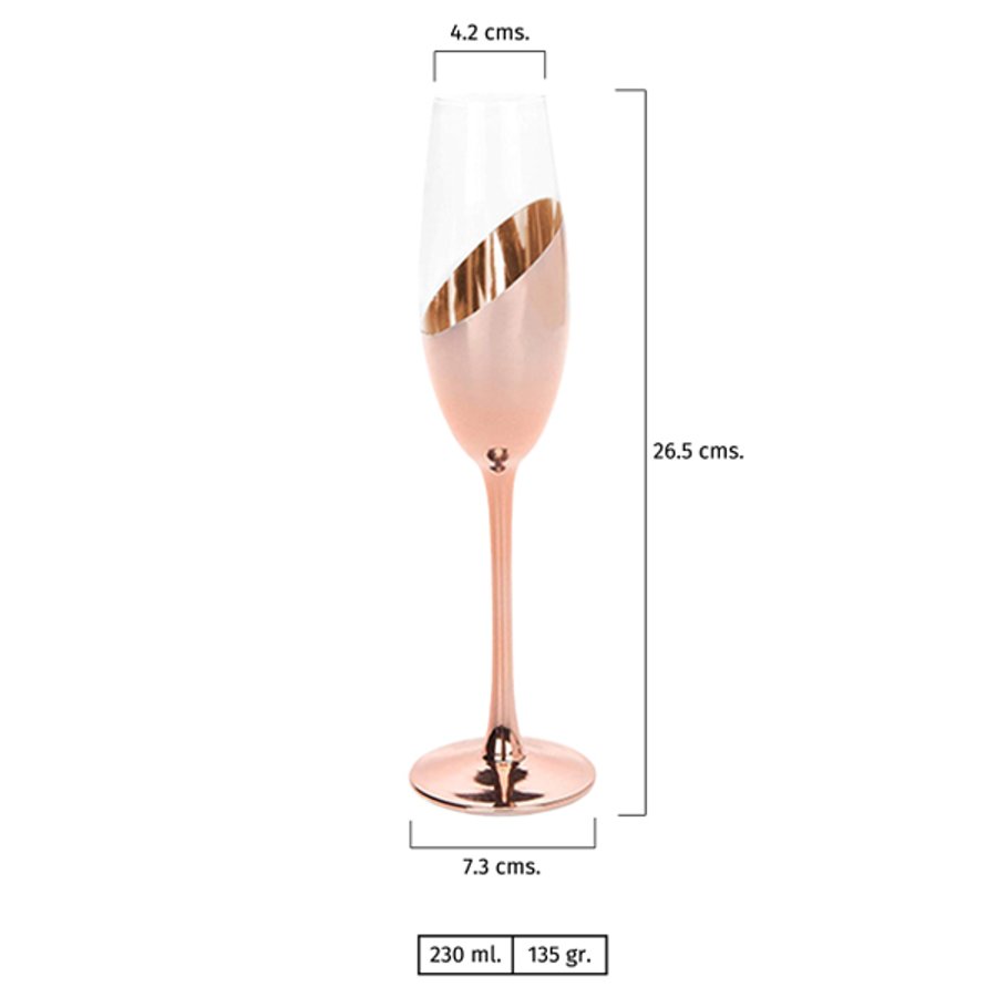 Set de 4 Copas Champagne ENCOBRIZADO M85 — foto 6