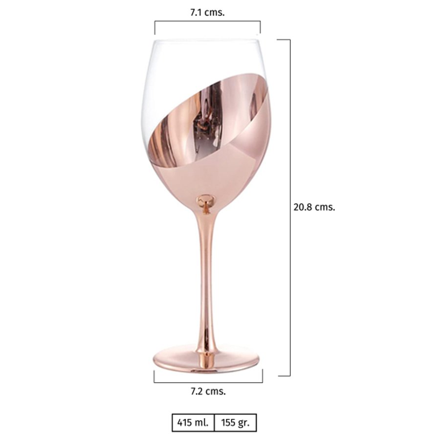Set de Copas y Decantador para Vinos ENCOBRIZADO M88 — foto 5