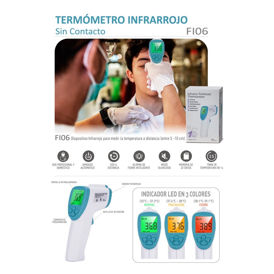 Termómetro Infrarrojo FI06 — foto 6