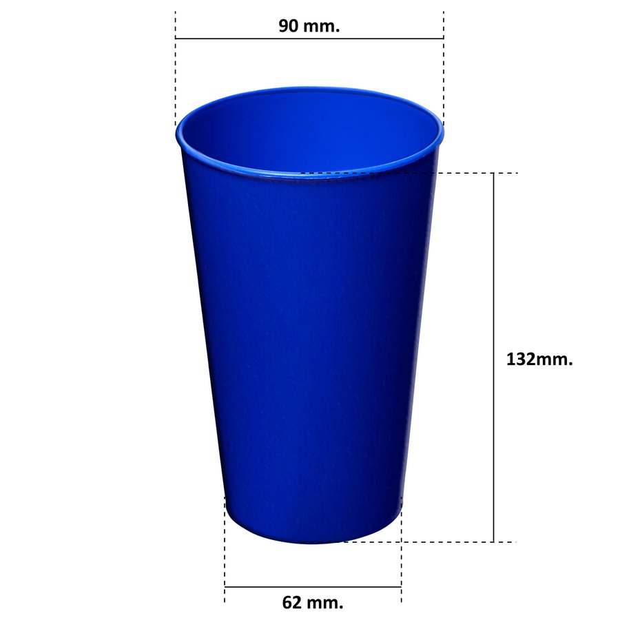 Vaso Plástico Reutilizable Empavonado M150 — foto 2