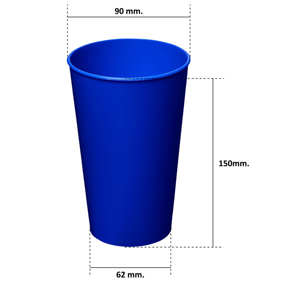 Vaso Plástico Reutilizable Liso M151 — foto 2