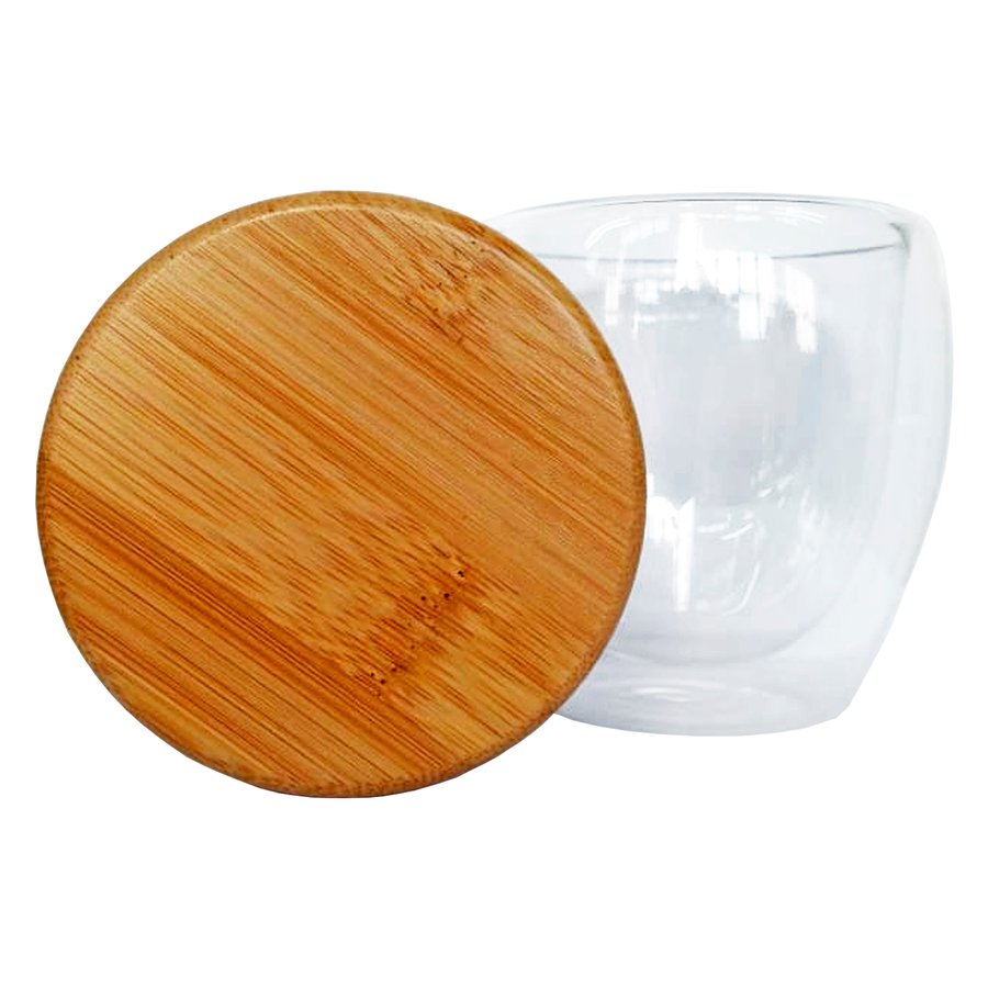 Vaso Vidrio doble Pared con Tapa M7 — foto 3