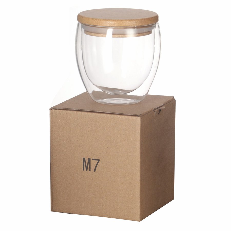 Vaso Vidrio doble Pared con Tapa M7 — foto 4