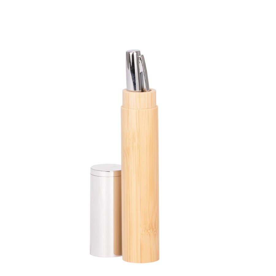 Bolígrafo metálico "AIRLIE" con grip de bamboo y estuche. — foto 5