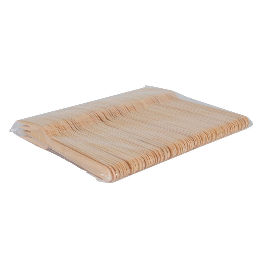 Bolsa con 100 tenedores de madera de Abedul — foto 4