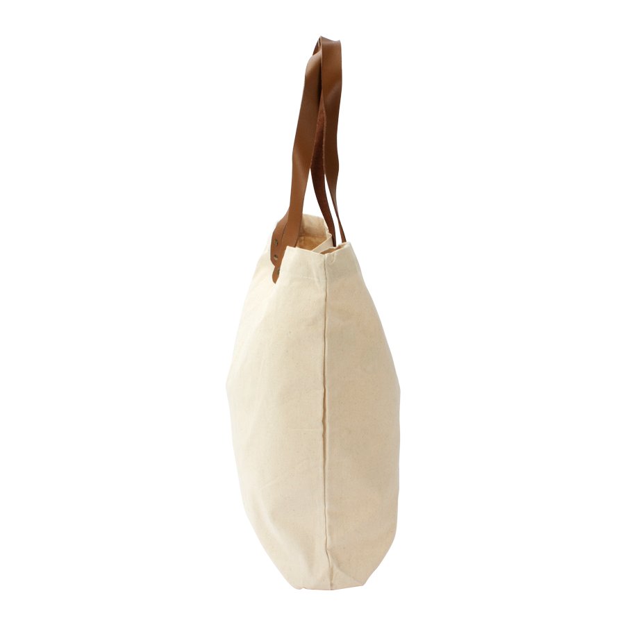 Bolsa de Compras 10oz Canvas asas Cuero — foto 4