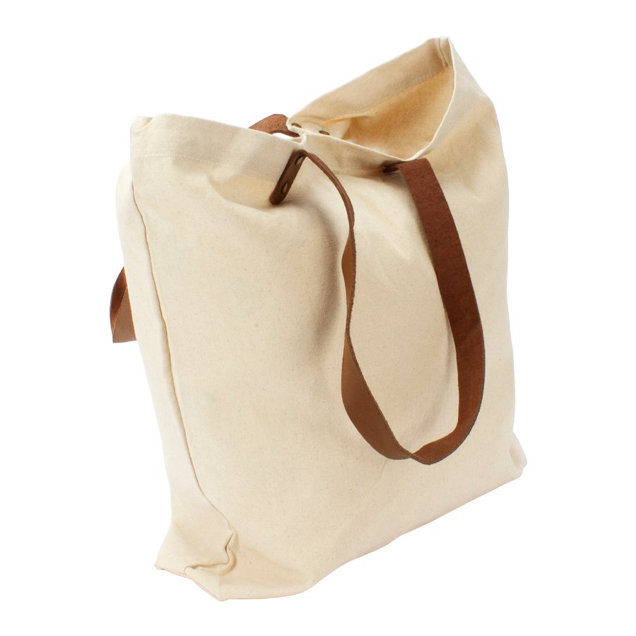 Bolsa de Compras 10oz Canvas asas Cuero — foto 6
