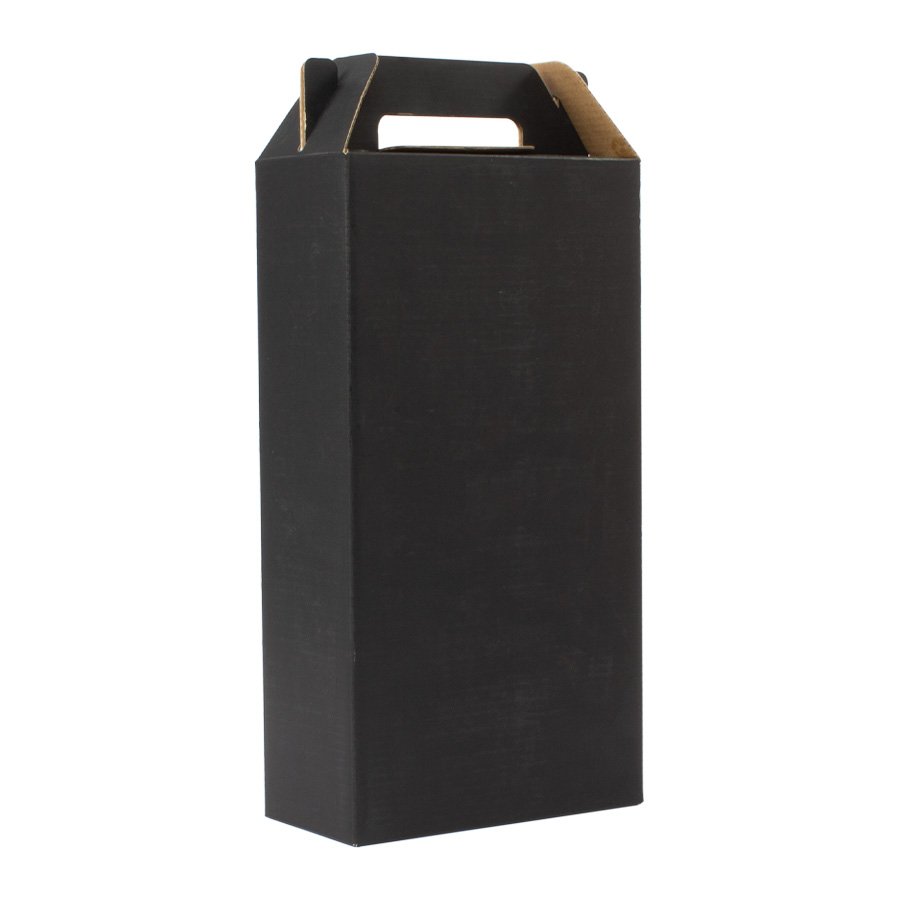 Caja autoarmable con asas, para 2 botellas de Vino — foto 3