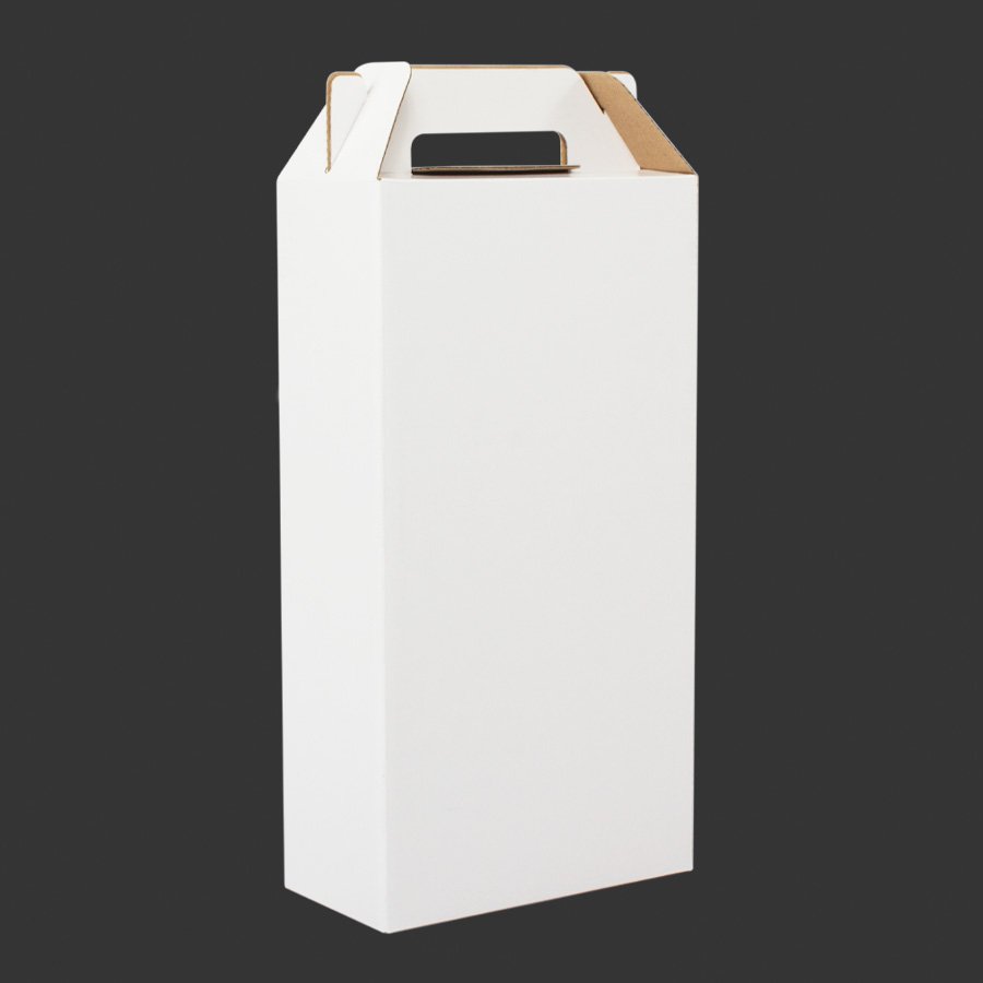 Caja autoarmable con asas, para 2 botellas de Vino — foto 4