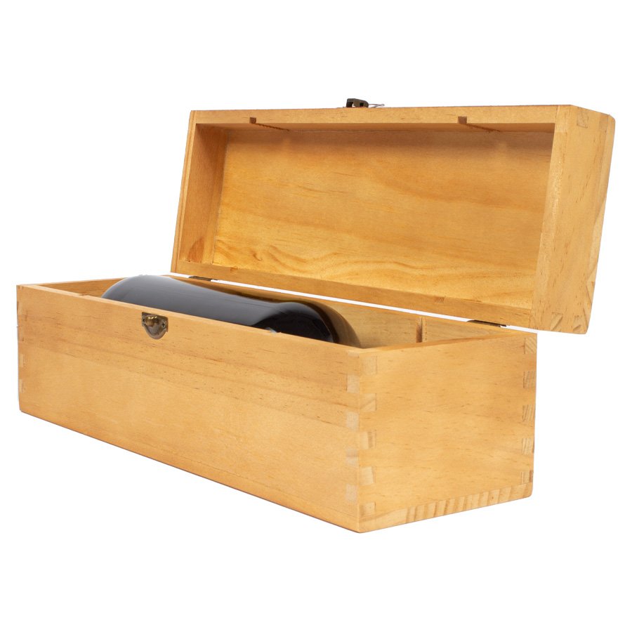 Caja de Madera Natural para Vino — foto 4
