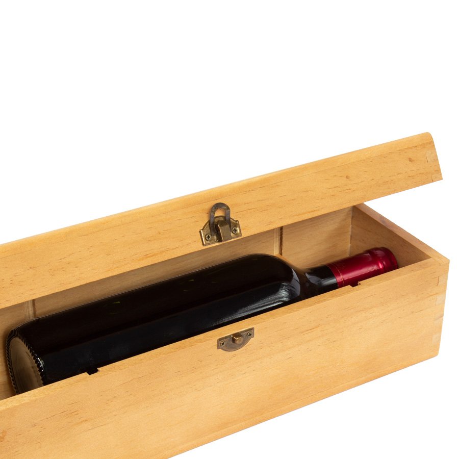 Caja de Madera Natural para Vino — foto 5
