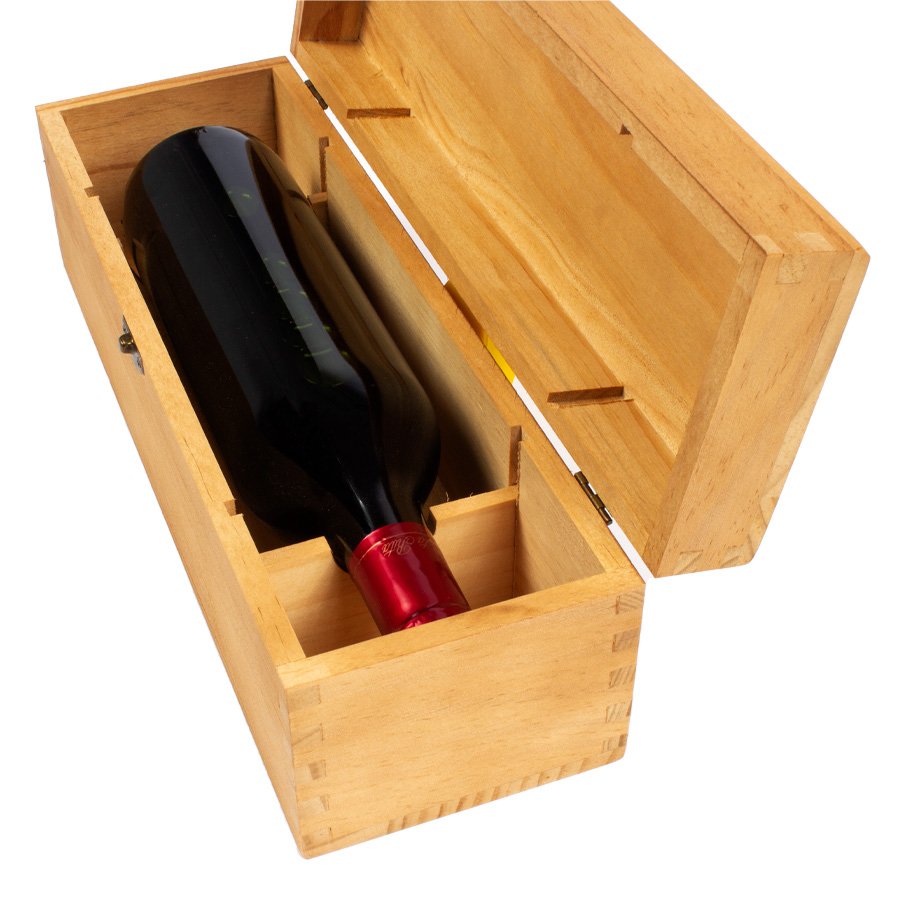 Caja de Madera Natural para Vino — foto 9
