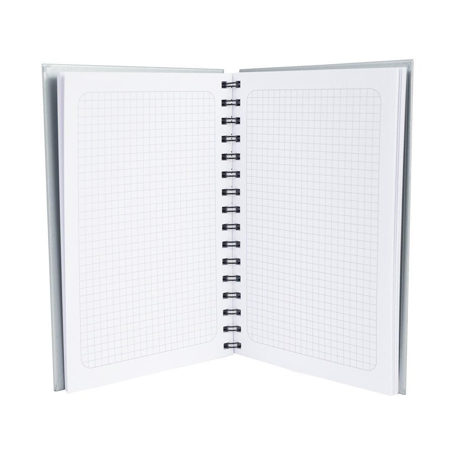 Cuaderno matemáticas tapa dura plateada. — foto 4