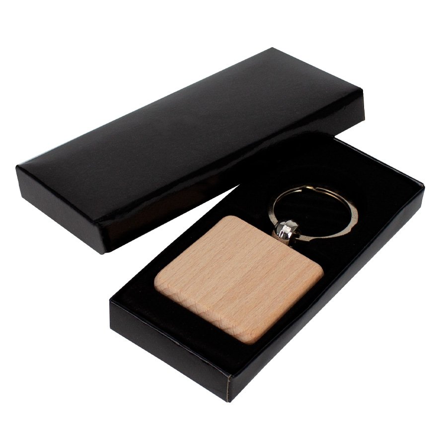 Llavero Cuadrado de Madera — foto 3