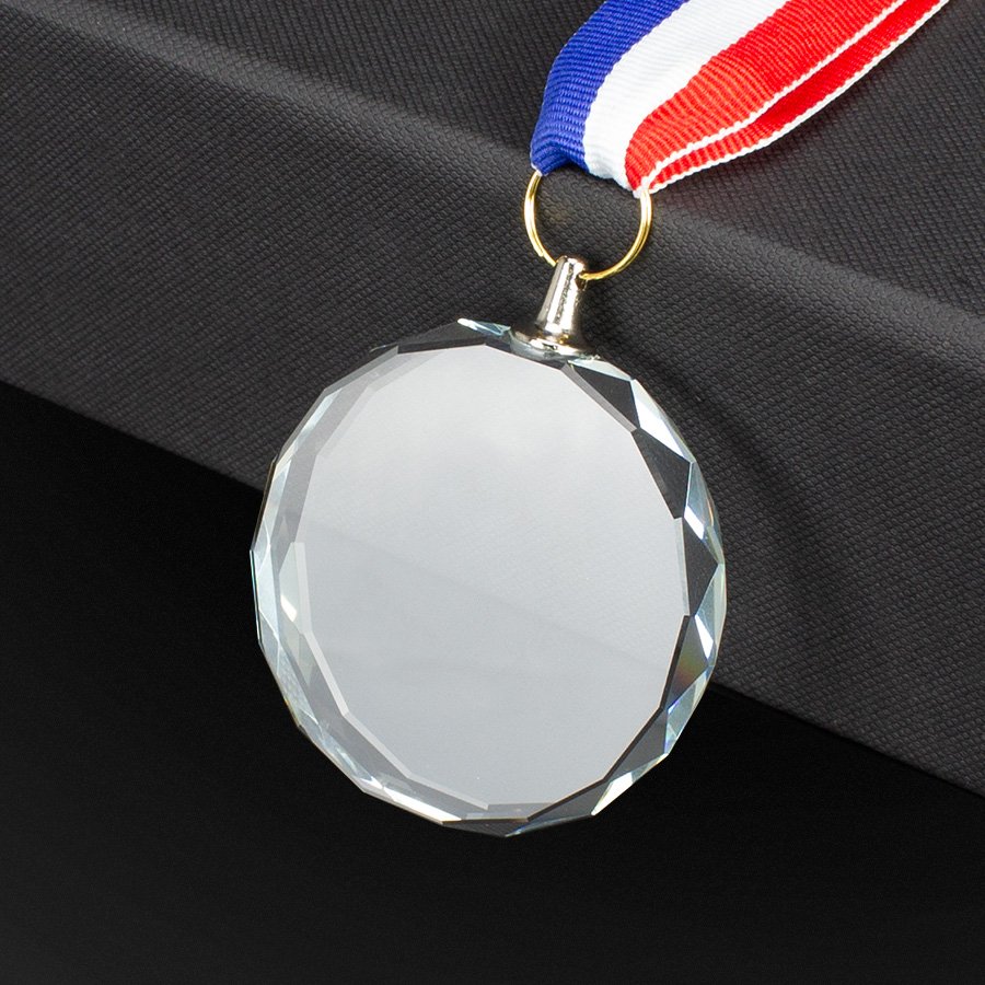 Medalla Cristal "Diamond" con cinta tricolor — foto 2