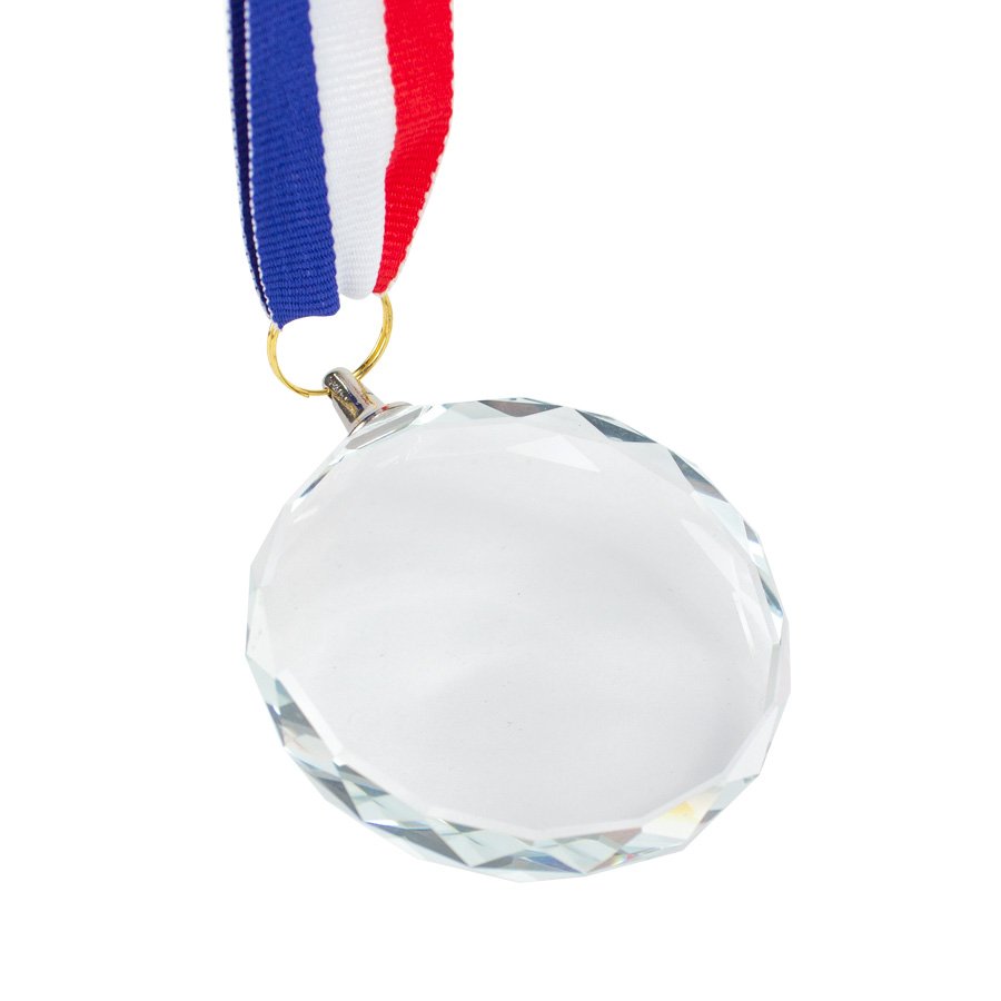 Medalla Cristal "Diamond" con cinta tricolor — foto 3