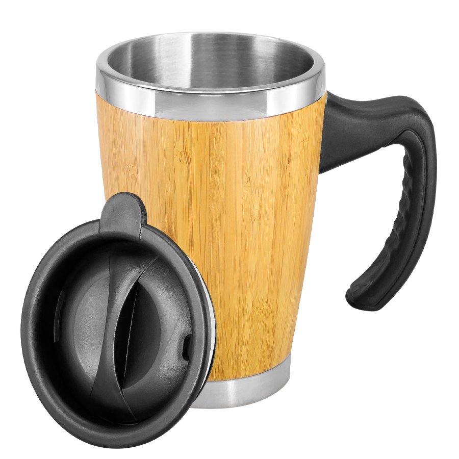 Mug de Bamboo con Asa Plástica 400cc — foto 2