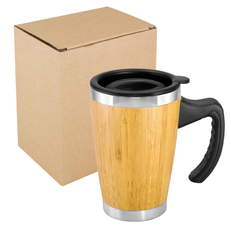 Mug de Bamboo con Asa Plástica 400cc — foto 3