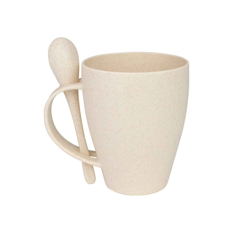 Mug de caña de Trigo con Cuchara 400cc — foto 2