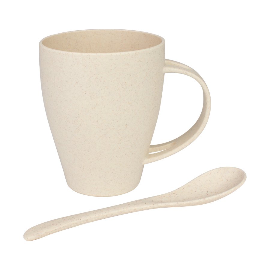 Mug de caña de Trigo con Cuchara 400cc — foto 4