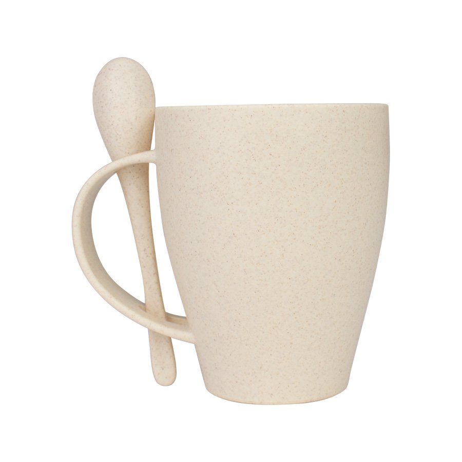 Mug de caña de Trigo con Cuchara 400cc — foto 7