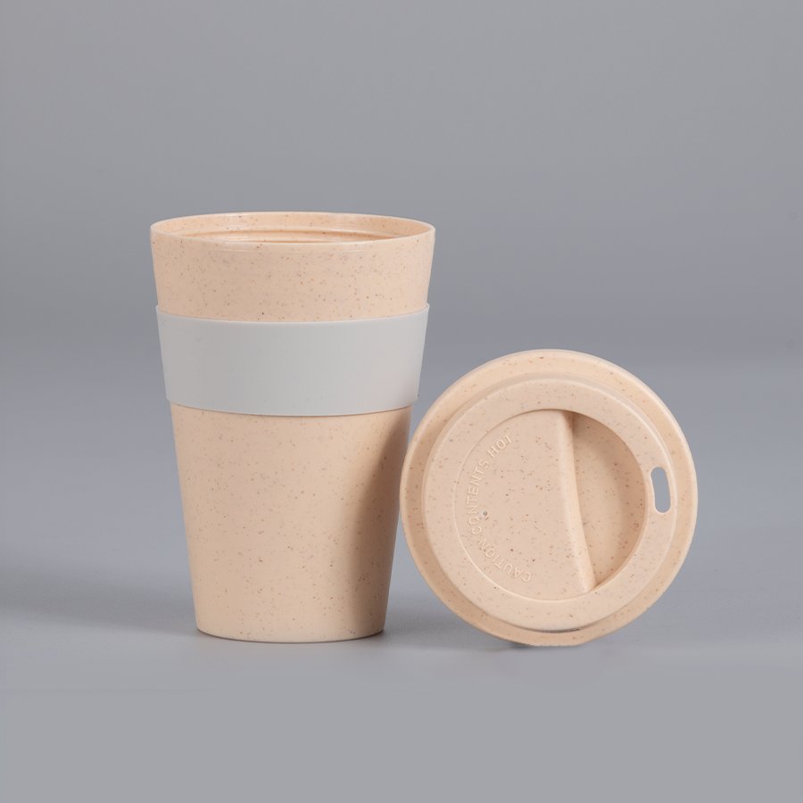 Mug Eco Cup "WHEAT STRAW" 355cc con banda silicona — foto 8