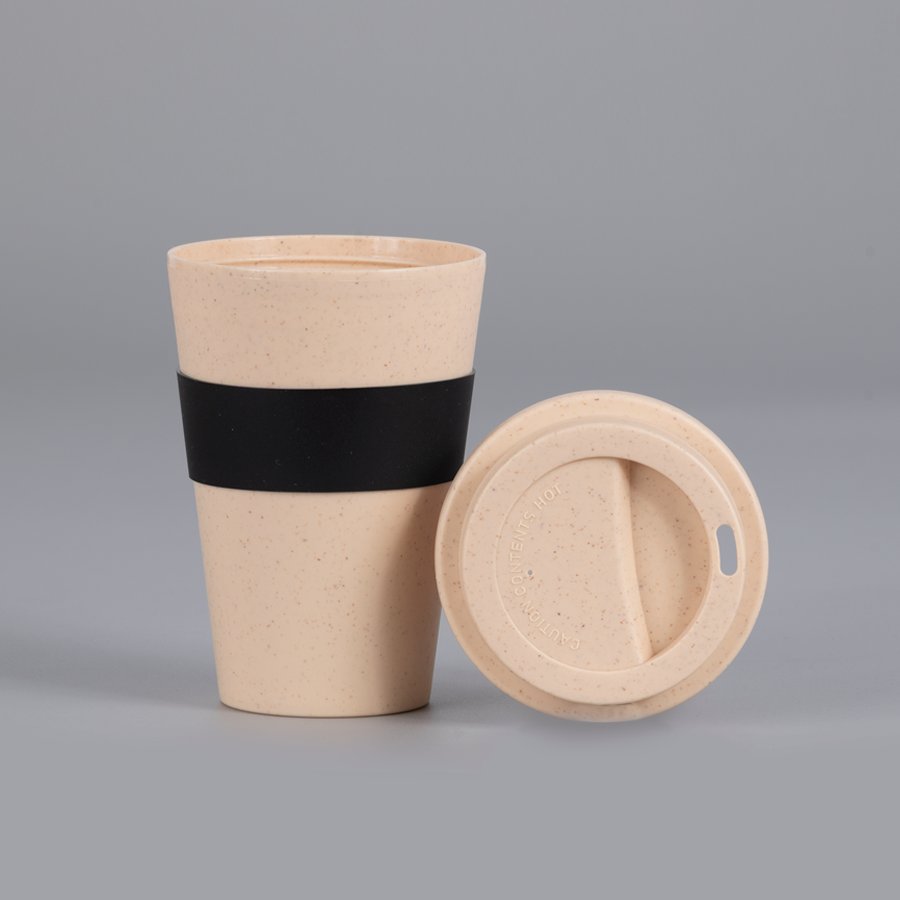 Mug Eco Cup "WHEAT STRAW" 355cc con banda silicona — foto 10