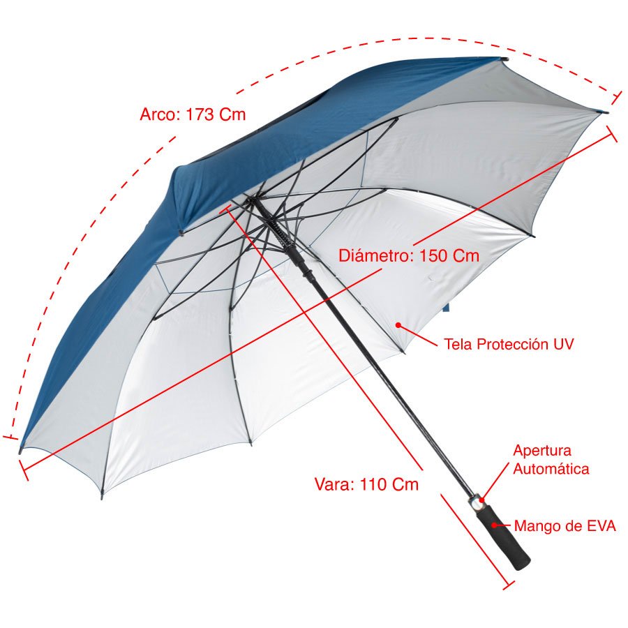 Paraguas Gigante de Golf WINDPROOF, tela UV — foto 3